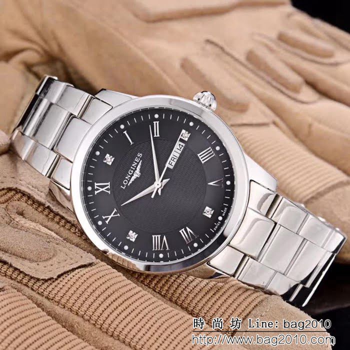 LONGINES浪琴 復古系列 經典大三針 全自動機械精品男士腕表 WSS1100